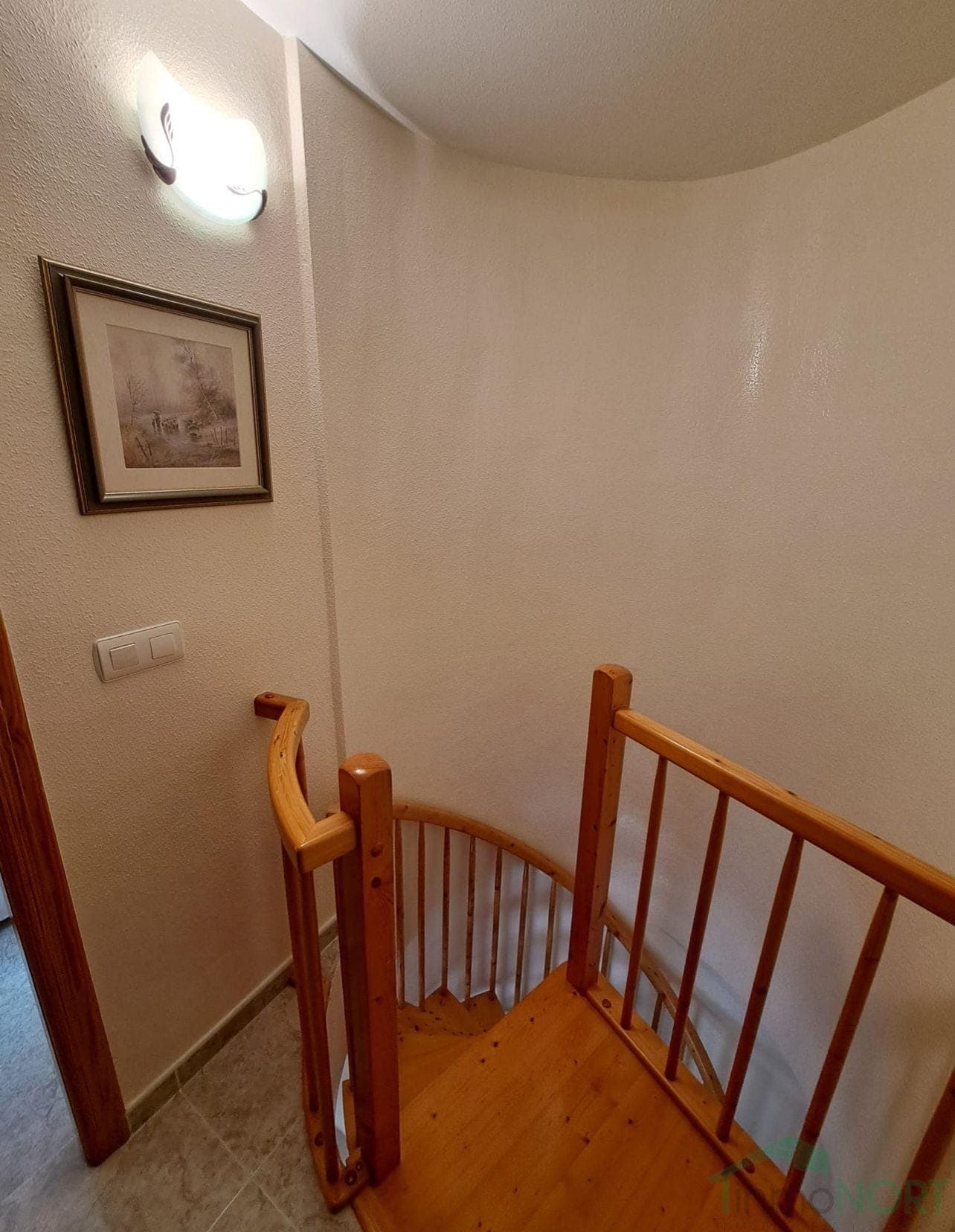 The stairs up